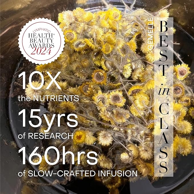 GEMELLE Lymphatic Anti-Aging Face Oil | 10x Award winner | Vitamin C,E & A | Moisturize, Repair & Protect | Bakuchiol, Sea Buckthorn & More! | Organic, Natural, Clean Beauty | Starter, Travel 15ml-FemmiqueWomen