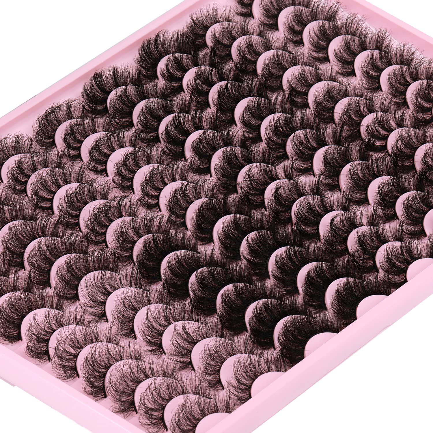 48 Pairs Mink Lashes Thick Eyelashes 8 Styles Mixed Dramatic Long Faux Mink Eye lashes Pack 10D Wholesale Luxury Soft Fake Eyelashes-FemmiqueWomen