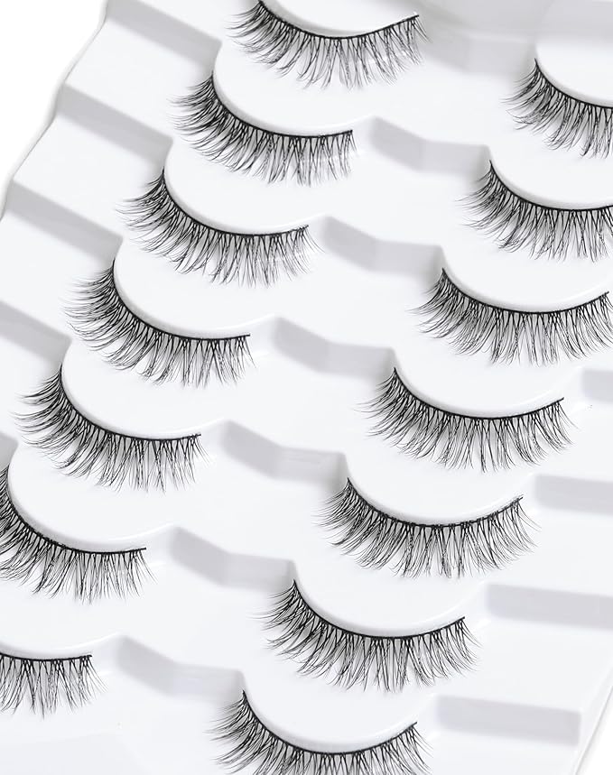 Onlyall Lashes Mink False Eyelashes Natural Wispy Lashes Soft Faux Mink Lashes Fluffy False Lashes DK72-FemmiqueWomen