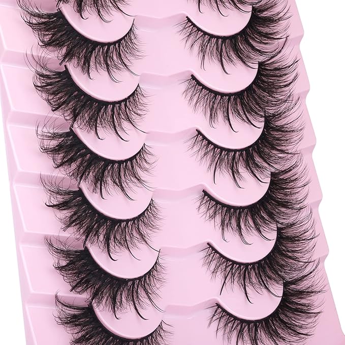 Fox Eye Lashes Wispy Faux Mink Lashes Volume Fairy Cat Eye Lashes That Look Like Extensions Spiky Fake Eyelashes Natural Look-FemmiqueWomen