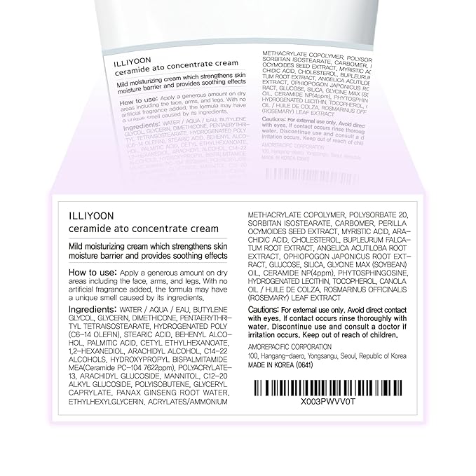 Illiyoon Ceramide Ato Concentrate Cream | Moisturizer for Dry & Sensitive Skin, 100hr Lasting Hydration, For Face & Body, Gentle for Infants, Moisture Barrier Repair, Vegan Certified, 2.53 fl.oz.-FemmiqueWomen