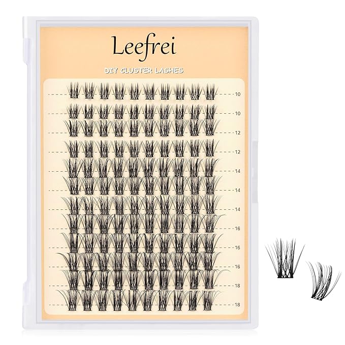 Eyelash Cluster 10-18mm Wispy Eyelash Clusters D Curl DIY Lash Extension Natural Lash Clusters Individual Lashes (LF03 Lashes Only)-FemmiqueWomen