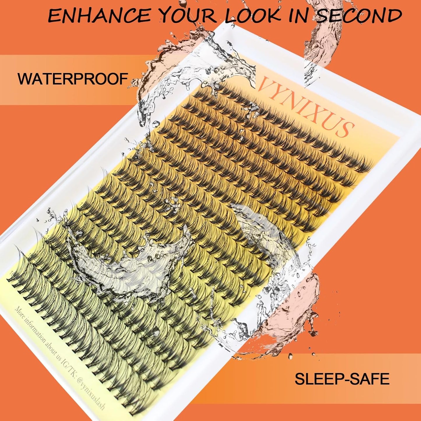 Eyelash Clusters VYNIXUS Lash Clusters Wispy Individual Lashes Cluster Eyelash Extensions D Curl DIY at Home Natural Cluster Lashes (20D-0.07D-Mix8-16)-FemmiqueWomen