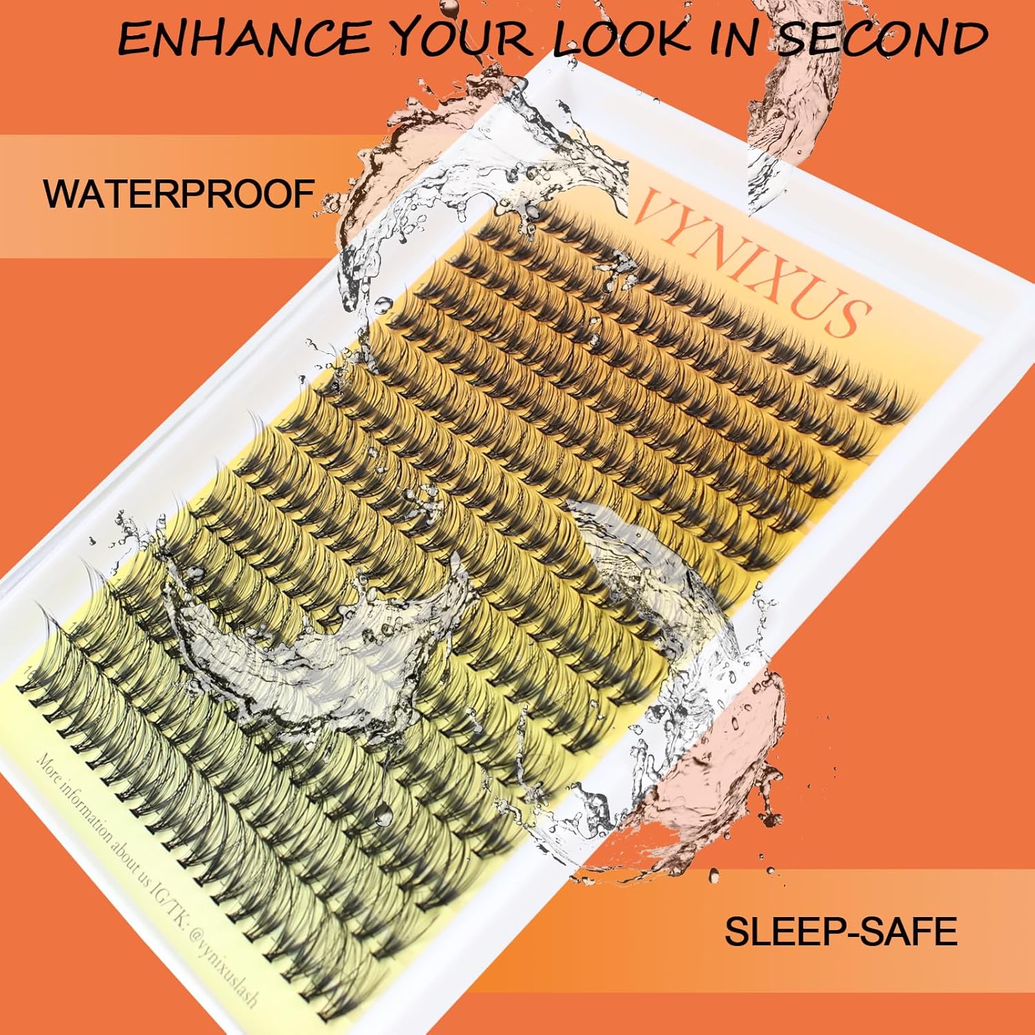 Eyelash Clusters VYNIXUS Lash Clusters Wispy Individual Lashes Cluster Eyelash Extensions D Curl DIY at Home Natural Cluster Lashes (20D-0.07D-Mix8-16)-FemmiqueWomen