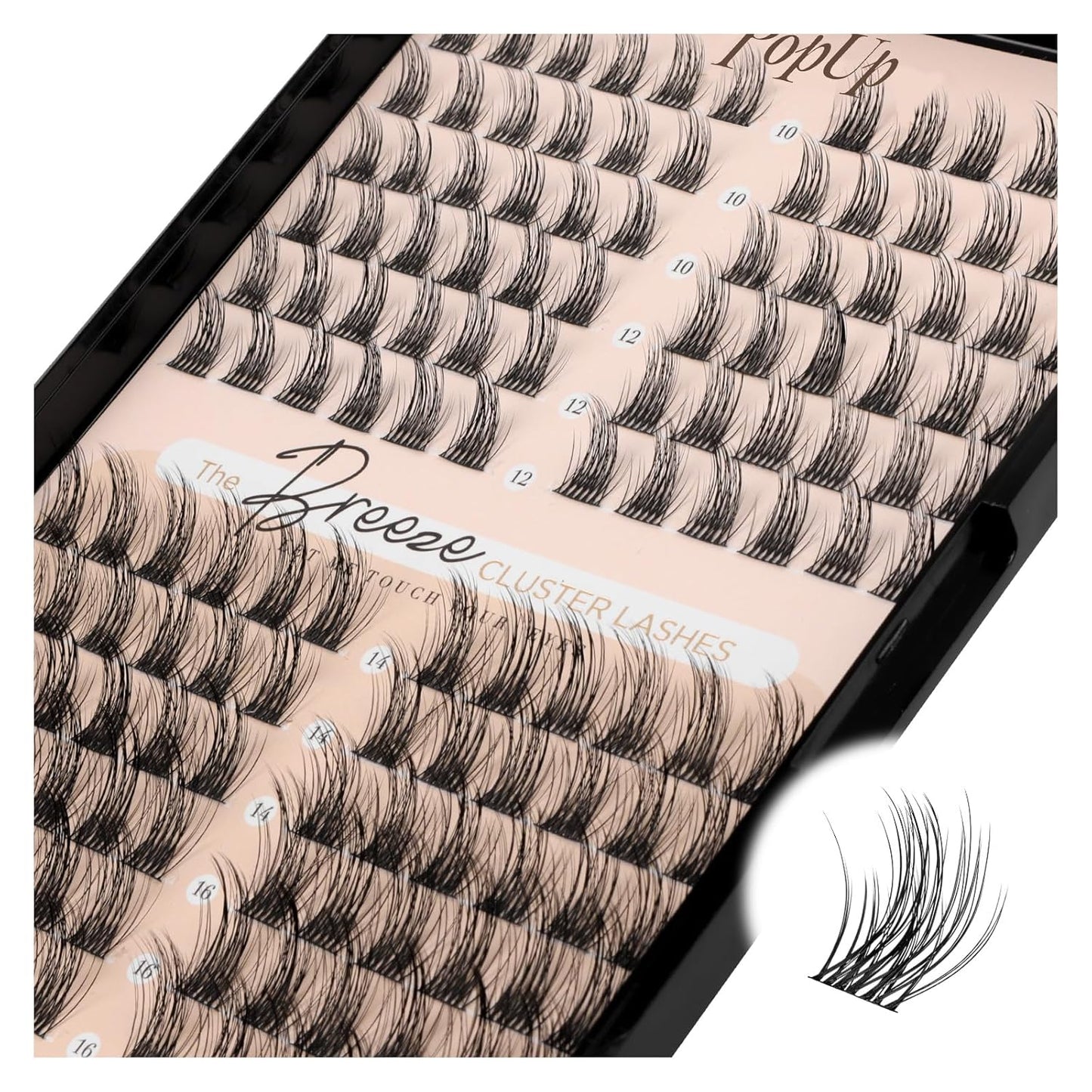 PopUp Lash Clusters 144 Pcs Cluster Lashes DIY Cluster Eyelash Extensions Mega Volume Reusable Individual Lashes Cluster Volume Look Super Thin Band & Soft(705）-FemmiqueWomen