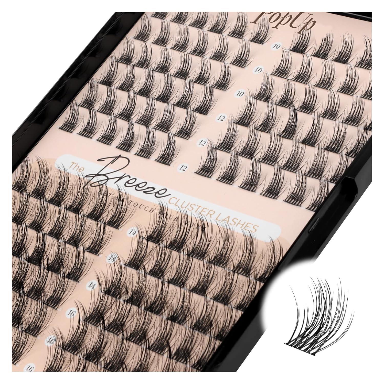 PopUp Lash Clusters 144 Pcs Cluster Lashes DIY Cluster Eyelash Extensions Mega Volume Reusable Individual Lashes Cluster Volume Look Super Thin Band & Soft(705）-FemmiqueWomen