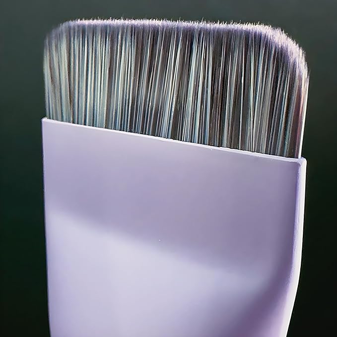 Makeup Brush Set - Flat Foundation Brush, Blender Sponge, Face Spatula, Puff & Heart-Shaped Mixing Palette with Leather Case – Complete Face Makeup Tool Kit for Blending, Foundation & Application-FemmiqueWomen