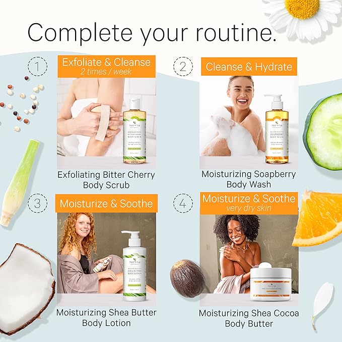Tree to Tub Shea Body Butter for Dry, Extremely Dry, Sensitive Skin - Moisturizing Body Cream for Women & Men, Hydrating Body Lotion Moisturizer w/Vitamin C, Organic Cocoa, All Natural Citrus Scent-FemmiqueWomen