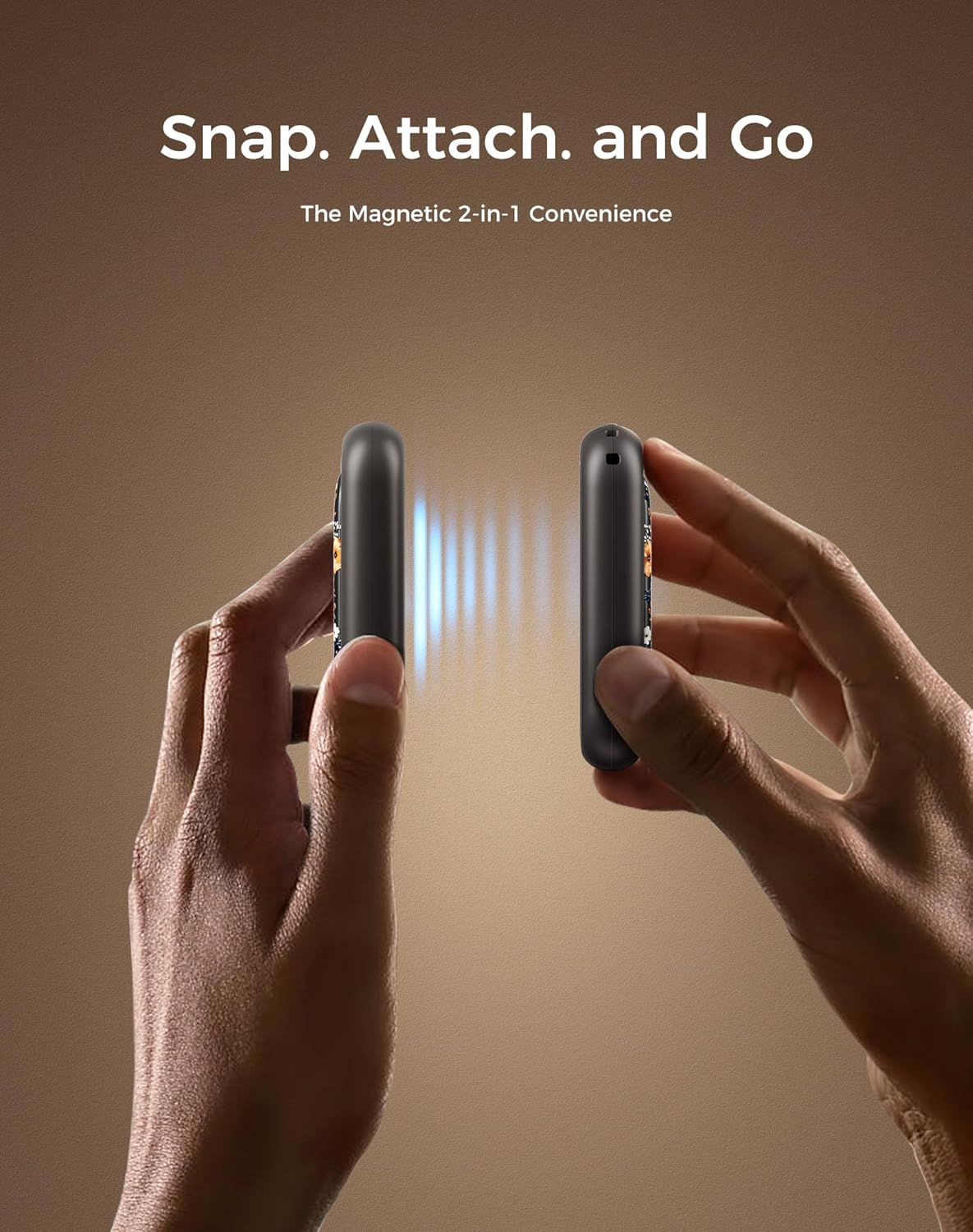 OCOOPA Magnetic Rechargeable Hand Warmers 2 Pack, Card-Style Electric AI Hand Warmers 5000mAh, Pocket Portable Hands Heater, UL Certified, for Men Women, Hunting Essentials, UT4 Young-FemmiqueWomen