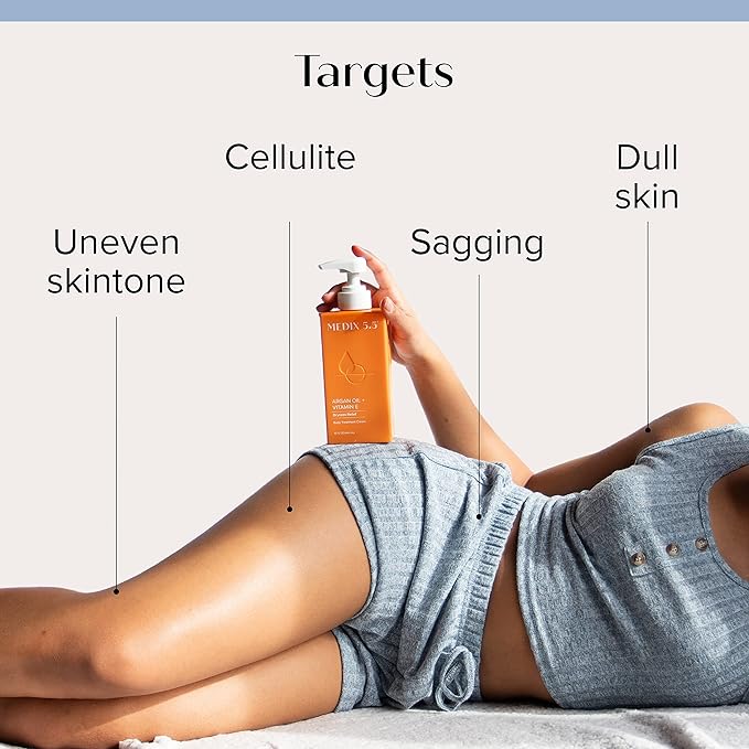 MEDIX Vitamin C Cream + Anti Aging Argan Oil Cream 2PC Skin Care Bundle | Moisturizer Body Cream & Face Lotion | Brightening Body Lotion For Women, Uneven Skin Tone, Wrinkles, & Sun Damaged Skin, 2PC-FemmiqueWomen