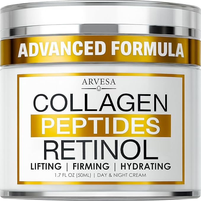 Retinol Cream for Face with Collagen, Peptides - Anti Aging Wrinkle Cream for Women and Men - Day-Night Facial Moisturizer with Hyaluronic Acid - Tightening and Skin Firming - Neck & Décolleté-FemmiqueWomen