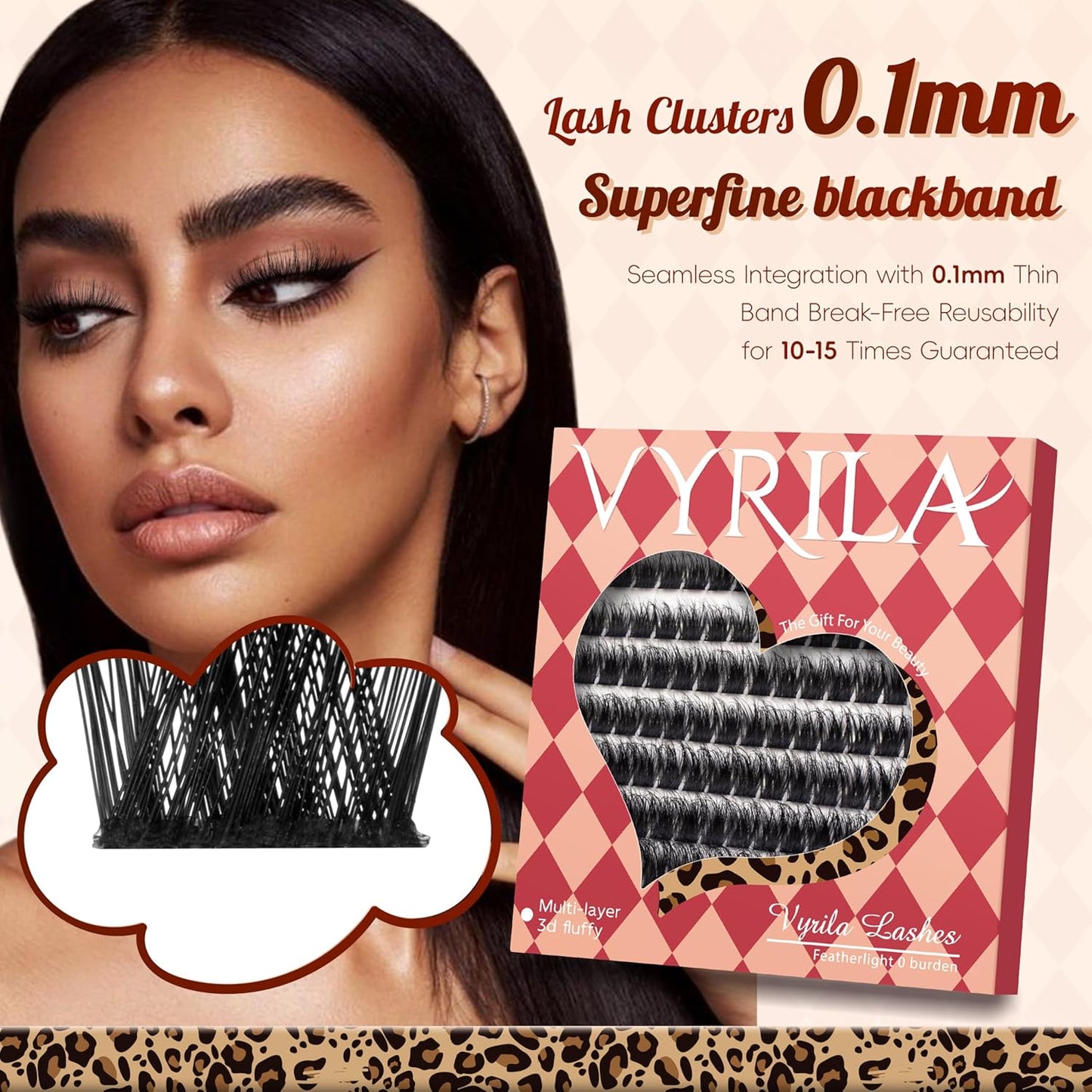 Lash Clusters 0.05mm PBT Fiber Eyelash Clusters, 0.1mm Superfine Black Band D Curl Diy Lash Extension, 112pcs 8-16mm Individual Like Eyelash Extensions (Lushy-D-8-16Mix)-FemmiqueWomen