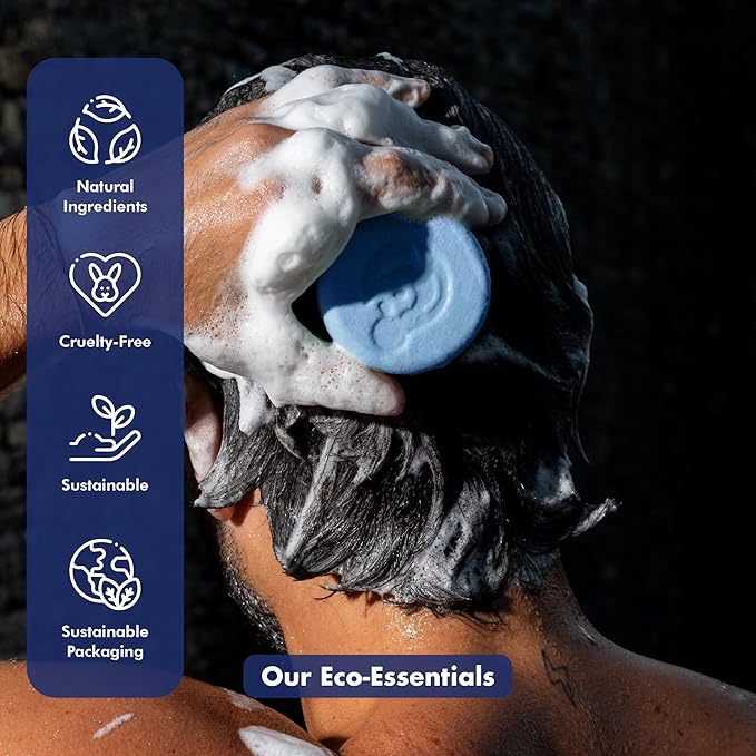Tree Bottle Argan Oil + Bamboo Extract 3-in-1 Shampoo Bar for Men - For Hair, Beard & Body - Deep Clean, Nourishing & Frizz Control - Natural, Paraben & Sulfate-Free - Made in USA - 4.5oz-FemmiqueWomen