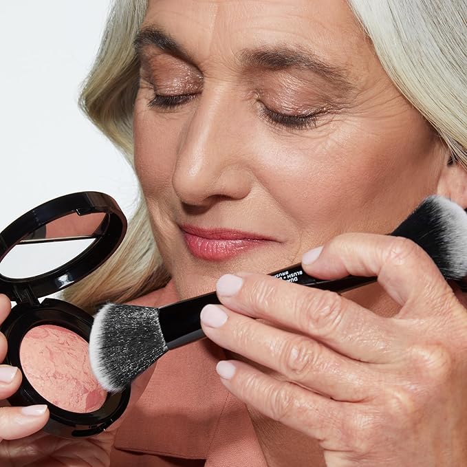 LAURA GELLER NEW YORK Dual-Ended Blush + Bronzer Brush - Blush Bronzer Contour Face Makeup Brush-FemmiqueWomen