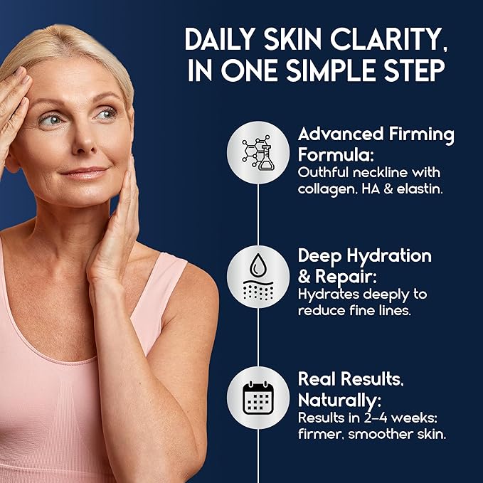 Neck Creams for Tightening and Firming Sagging Skin - Skin Tightening Cream for Face - Decollete & Chest, Under Chin Firming for Older Women - Neck Wrinkles Treatment with Collagen & Hyaluronic Acid-FemmiqueWomen