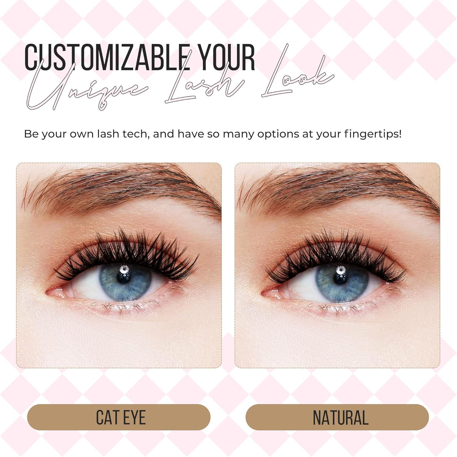 PopUp Lash-Extension-Clusters 182pcs D Curl Lash Clusters Natural Look Cluster Lashes Extensions Super Thin Band & Soft Lashes Reusable 9-16mm MIX (C163)-FemmiqueWomen