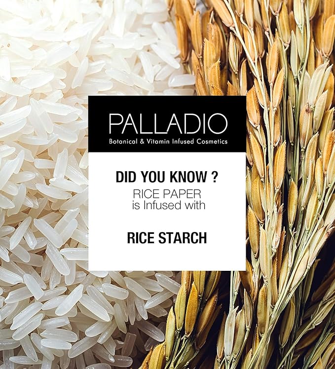 Palladio Facial Tissues for Oily Skin, Face Blotting Sheets Made from Natural Rice, Oil Absorbing Rice Paper with Rice Powder, 2 Sided, Instant Results, Translucent, 40 Count, Pack of 3-FemmiqueWomen