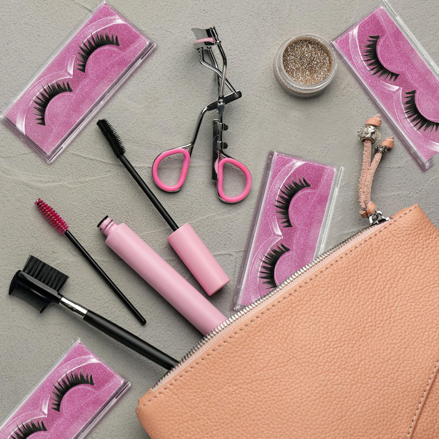 Rose Premium Lash Display Cases - 30 Pack Customizable False Eyelash Storage Containers, Protection-FemmiqueWomen