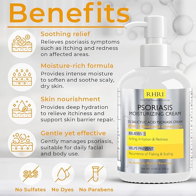 Psoriasis Cream for Itchy Scalp, Face & Body | Eczema Cream for Adults | Psoriasis Treatment for Skin | Itching, Irritation & Redness Relief | XL Size-FemmiqueWomen