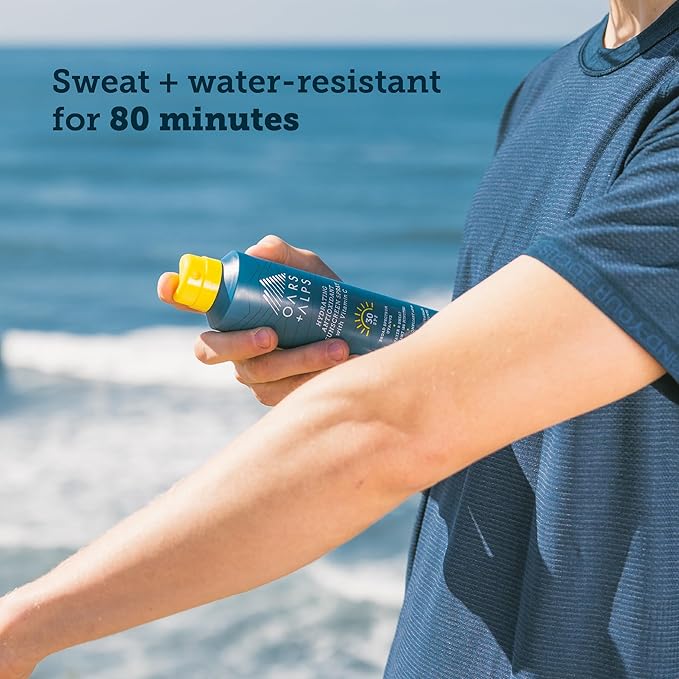 Oars + Alps Hydrating SPF 30 Sunscreen Spray, Naturally Derived Skin Care Infused with Vitamin C and Antioxidants, Water and Sweat Resistant, 6 Oz, 1 Pack-FemmiqueWomen