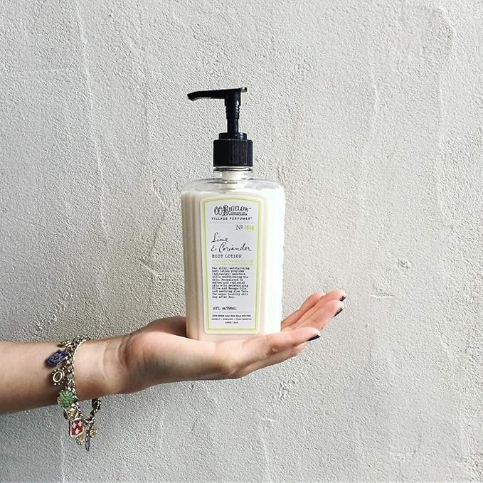 C.O. Bigelow Lime Coriander Body Lotion, Village Perfumer Moisturizing Body Lotion with Aloe Vera, Borage Oil & Olive Oil, 10 Fl Oz-FemmiqueWomen
