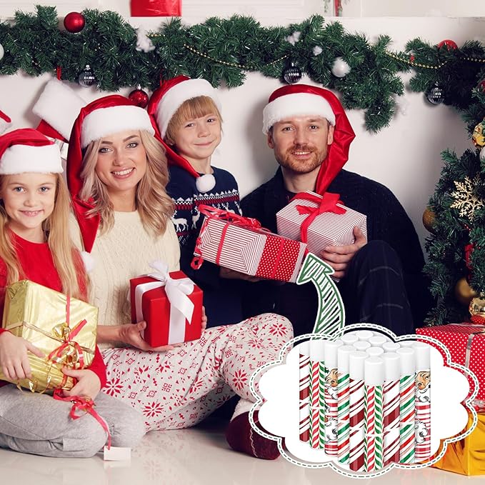 24 Pcs Bible verse Lip Balm Moisturizing 0.07 oz Lip Care Product Bulk Christian Gift with Inspirational Scripture for Women Faith Religious Happy Moment Praise Friend Teacher Worker Employee-FemmiqueWomen