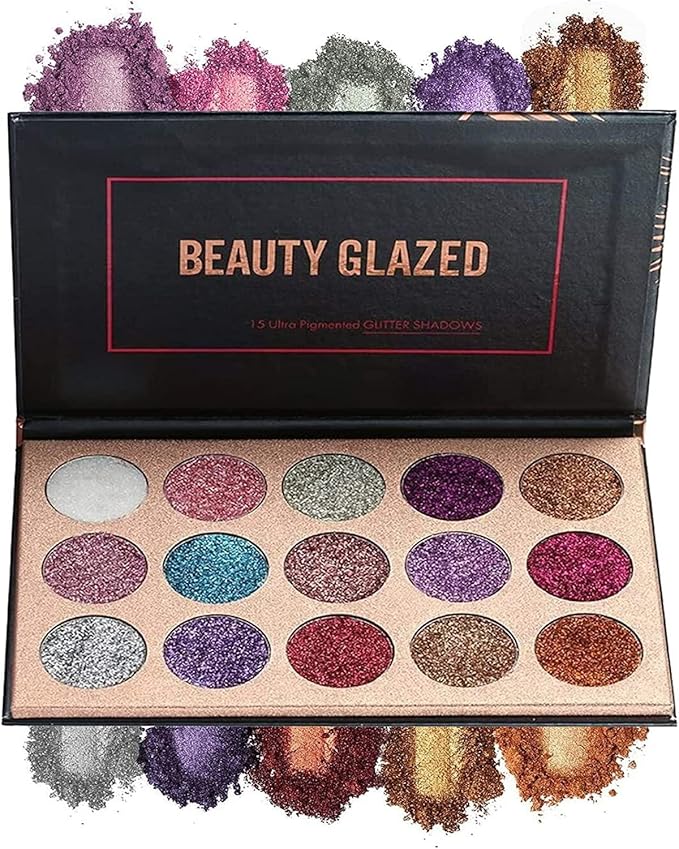 15 Colors Eyeshadow, Glitters Shimmer Pigment Pressed Makeup Palette Eyes Cosmetic-FemmiqueWomen