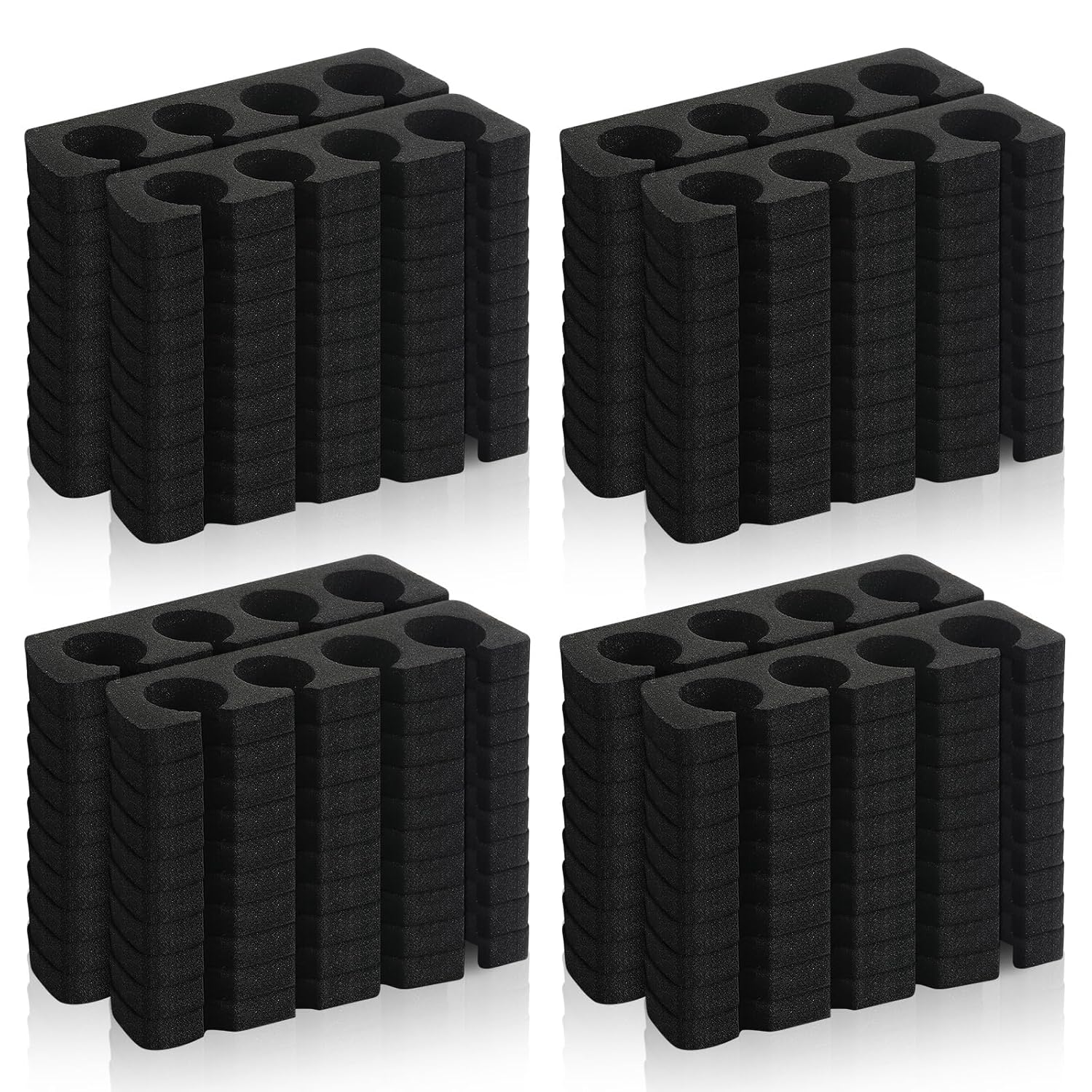 300 Pcs Toe Separators for Nail Polish Bulk Toe Separator Pedicure Correct Foot for Men Women Nail Polish Comfy Soft Pedicure Supplies (Black)-FemmiqueWomen