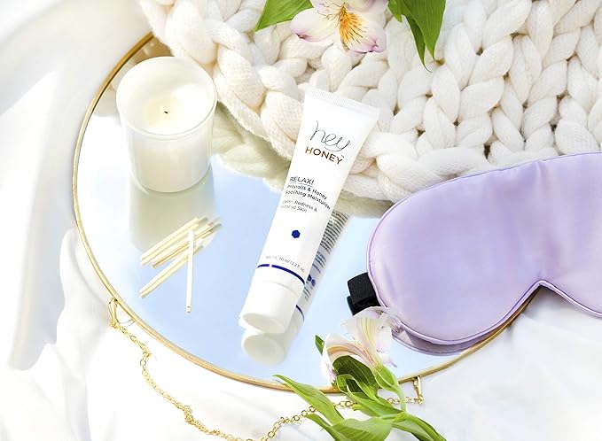 Hey Honey Skincare Relax, Instant Rosacea Treatment & Face Redness Relief - Dermatologically Tested Calming Moisturizer for Sensitive Skin Oil- Free with Honey & Propolis Anti-Aging Benefits | 2.2 Oz-FemmiqueWomen