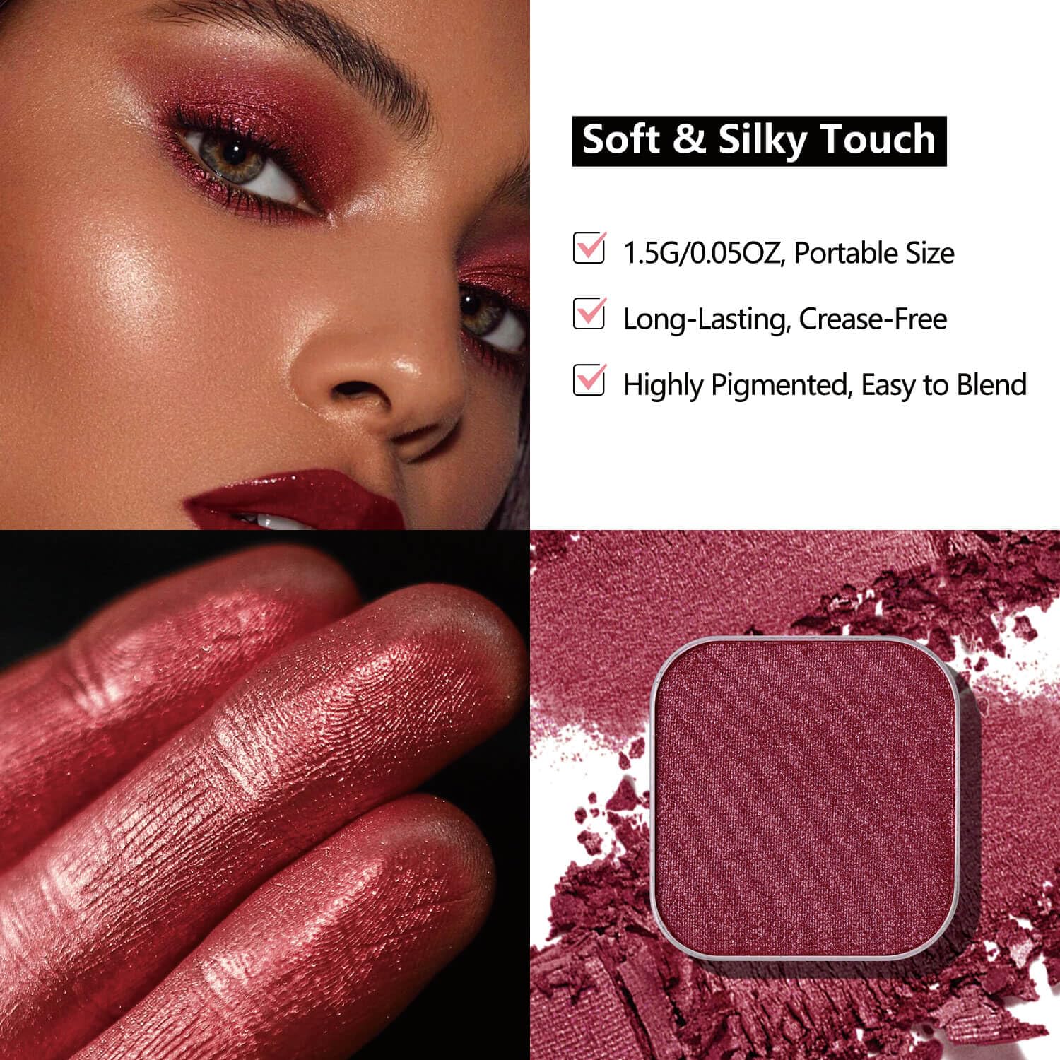 3-Color Eyeshadow Combo Pack – Matte & Shimmer Neutral Shades,Powder, Highly Pigmented, Long-Lasting, Refills Pans for Custom Magnetic Palette-FemmiqueWomen