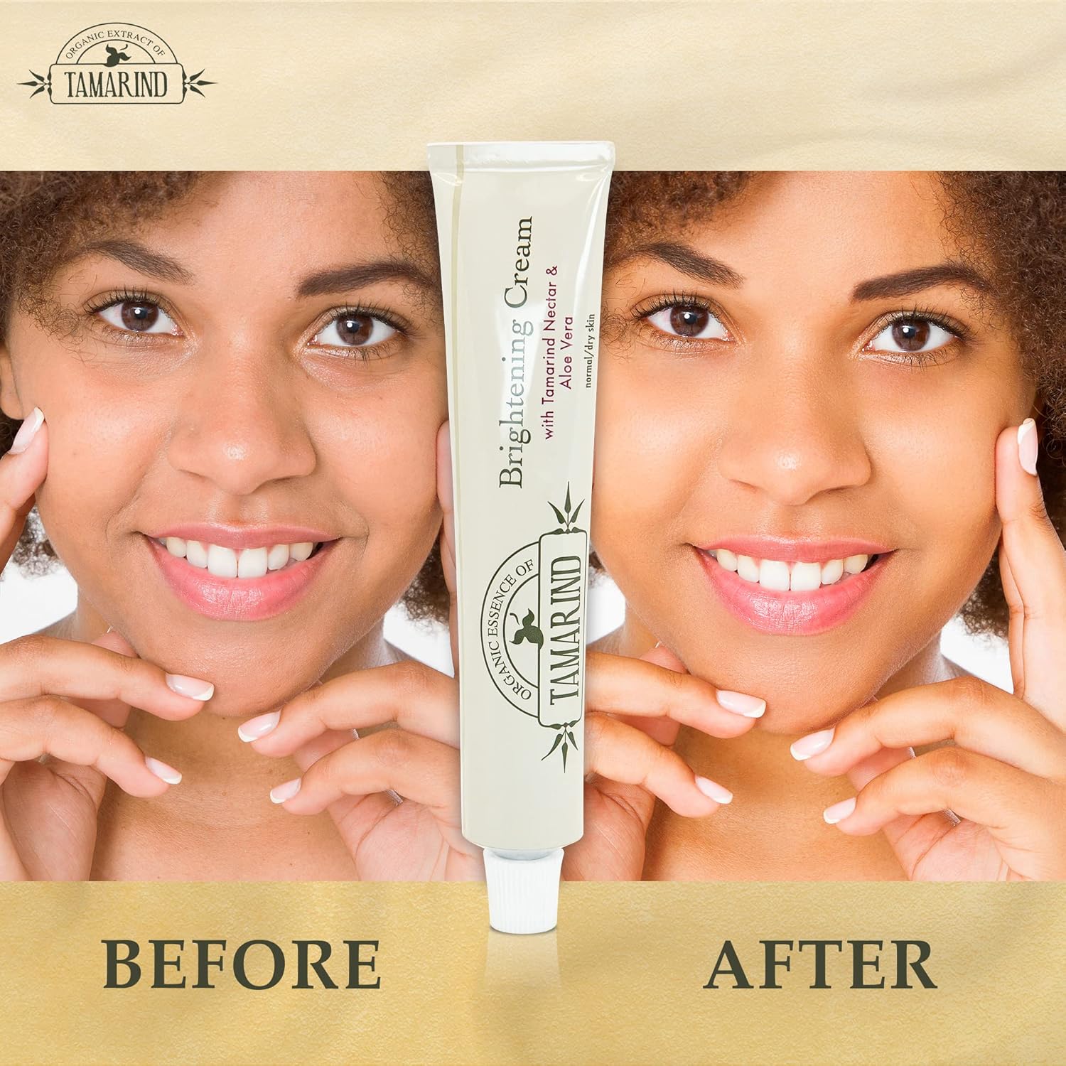 Organic Extract of Tamarind, Skin Brightening Cream - 1.7 fl oz / 50 ml - Dark Spot Cream for Hands, Knuckles, Body, Face, Underarm, Intimate Areas, with Glycering, for Men and Women-FemmiqueWomen