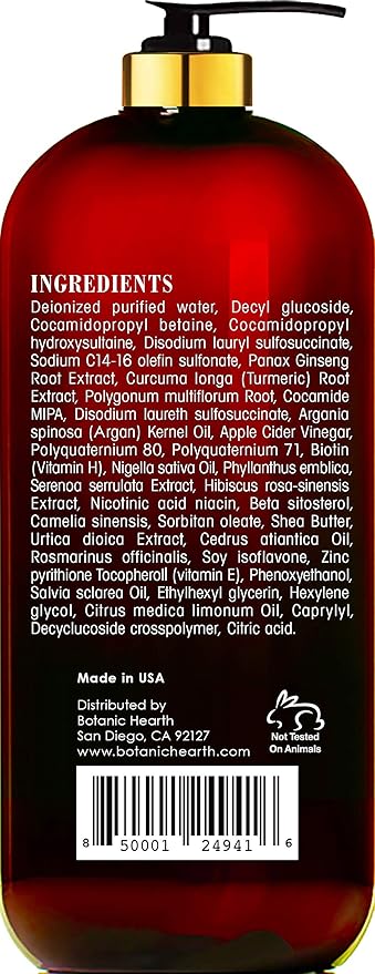 Botanic Hearth Apple Cider Vinegar Shampoo | Clarifying And Nourishing, Reduces Itchy Scalp, Dandruff & Frizz | Sulfate Free, For All Hair Types, Men And Women | 16 Fl Oz-FemmiqueWomen