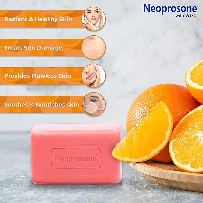 Neoprosone, Skin Brightening Soap | 7oz / 200g | Exfoliating, Cleansing Bar, Helps to Reduce Spots on: Knees, Elbows, Face, Private Areas | For Women and Men, with Vitamin C and Castor Oil-FemmiqueWomen