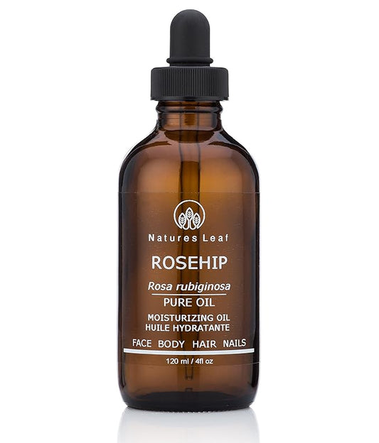 Rosehip Seed Oil Organic / 100% Pure Cold Pressed/Unrefined/Omegas 3, 6 & 9 / Vitamins A C & F/Anti-Aging/Stretch Marks/Wrinkles & Fine Lines 4 fl. oz.-FemmiqueWomen