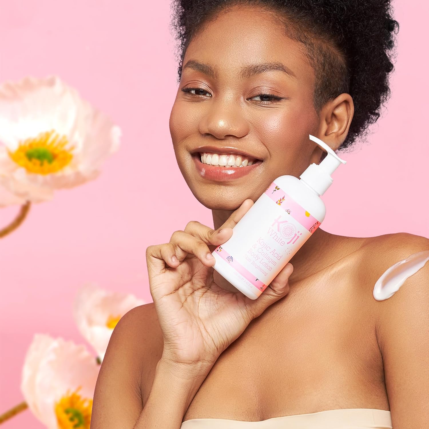 Koji White Kojic Acid & Collagen Body Lotion, Women Gifts Set for Skin Brightening with Arbutin, Glowing Skin, Moisturizer & Radiant Complexion, Uneven Skin Tone - Vegan, 8.45 Fl Oz (2 Packs)-FemmiqueWomen