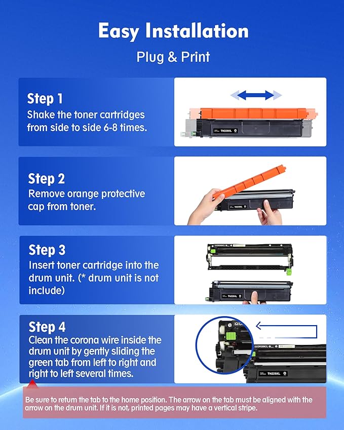 TN229XL Black Toner Cartridge Compatible with Brother MFC-L3780CDW HL-L3280CDW HL-L3220CDW MFC-L3720CDW HL-L3295CDW HL-L3300CDW Printers(1 Pack TN229)