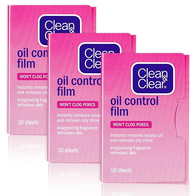 Oil Control Film Replacment for Clean & Clear Oil-absorbing Sheets,3 Pack (Grapefruit Fragrance) Oil Blotting Sheets For Face,Makeup Friendly High-performance Handy Face Blotting Paper for Oily Skin-FemmiqueWomen