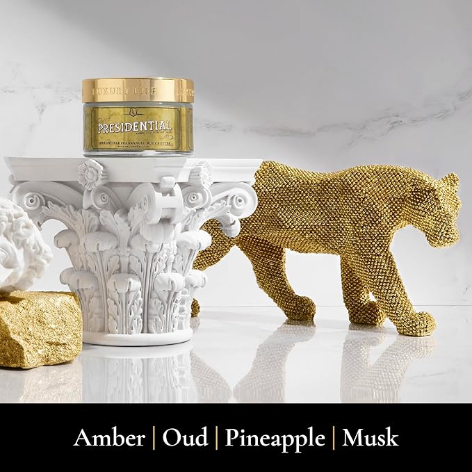 LUXURY LIFE BUTTER - Irresistibly Scented Body Butter with Hyaluronic Acid for Ultimate Moisture. Luxurious Natural Fragrance. Hydrates for a Non-Greasy Glamorous Glow, Presidential, 5 oz.-FemmiqueWomen