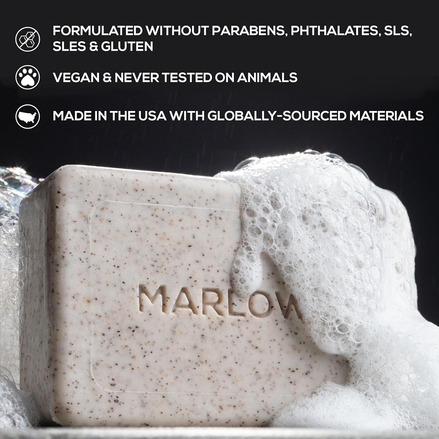 MARLOWE. No. 102 Men's Body Scrub Soap 7oz (Variety Trio) Best Exfoliating Body Soap Bars for Men, Made with Natural Ingredients, Green Tea Extract, Features 3 Amazing Scents-FemmiqueWomen