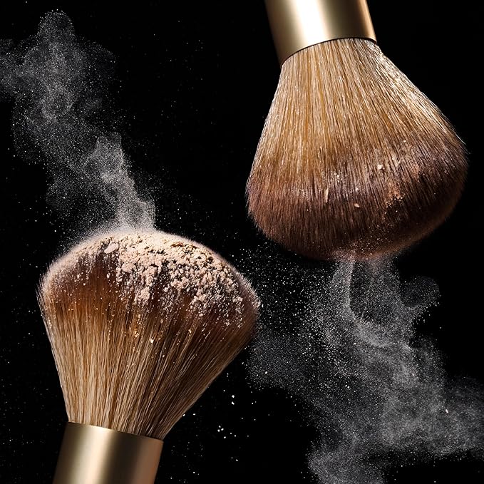 LAURA GELLER NEW YORK Setting Powder Brush - Makeup Brush for Setting - Set Face Makeup without Caking - Smooth Finish-FemmiqueWomen