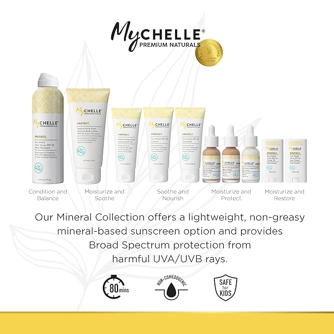 MyChelle Dermaceuticals Sun Shield Clear Spray SPF 30 (6 Fl Oz) - Liquid Zinc Sunscreen Spray with Bentonite Clay and Jojoba - Balances Oil Levels and Conditions Skin - Water Resistant for 80 Minutes-FemmiqueWomen