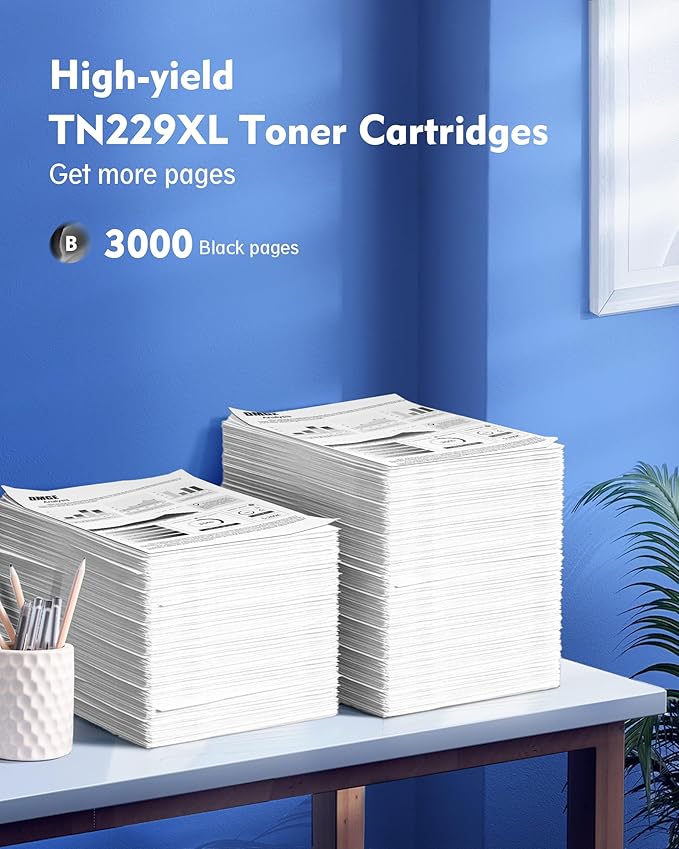 TN229XL Black Toner Cartridge Compatible with Brother MFC-L3780CDW HL-L3280CDW HL-L3220CDW MFC-L3720CDW HL-L3295CDW HL-L3300CDW Printers(1 Pack TN229)