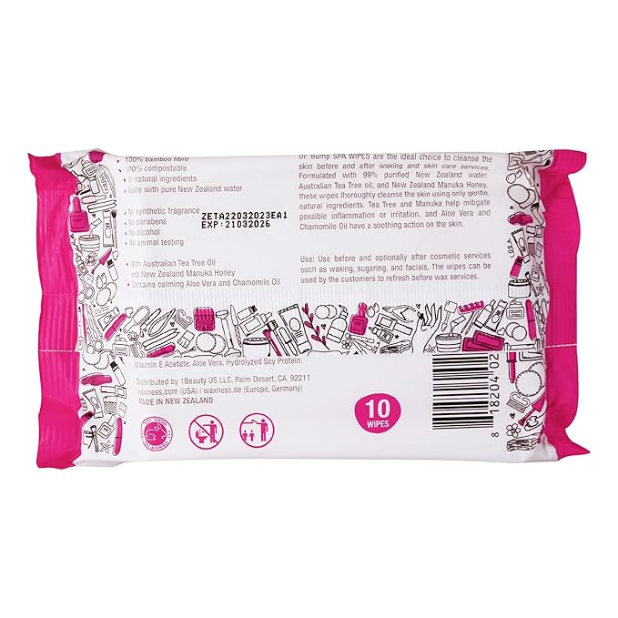 Intimate Care Natural Spa Wipes with Tea Tree and Manuka Honey 10 pcs-FemmiqueWomen