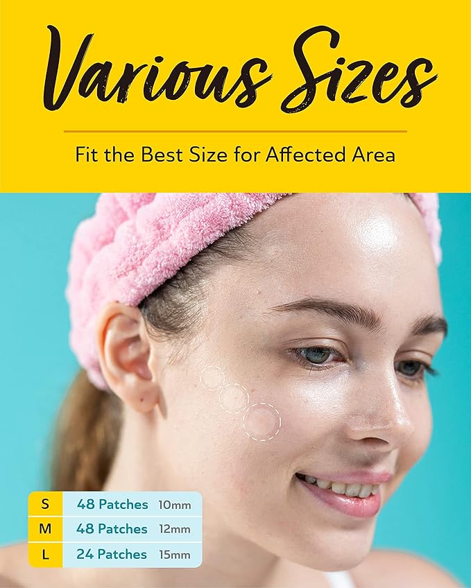 Invisible Pimple Patches for Cystic Acne - Premium Hydrocolloid Acne Patches & Zit Stickers, Cystic Acne Patch with Matte Finish - 240 Count - 3 Sizes Invisible Plus (Clear Patch)-FemmiqueWomen