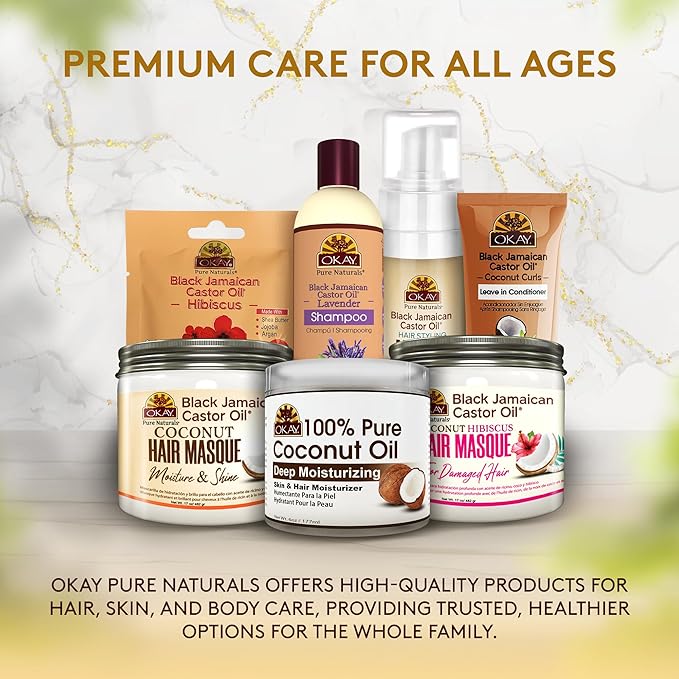 Okay 100% Pure Coconut Oil for Hair & Skin - Coconut Oil for Women & Men, Perfect for Body & Face, for Massage & Moisturizer, Natural - 6 Fl Oz Squeeze Bottle (Pack of 1)-FemmiqueWomen