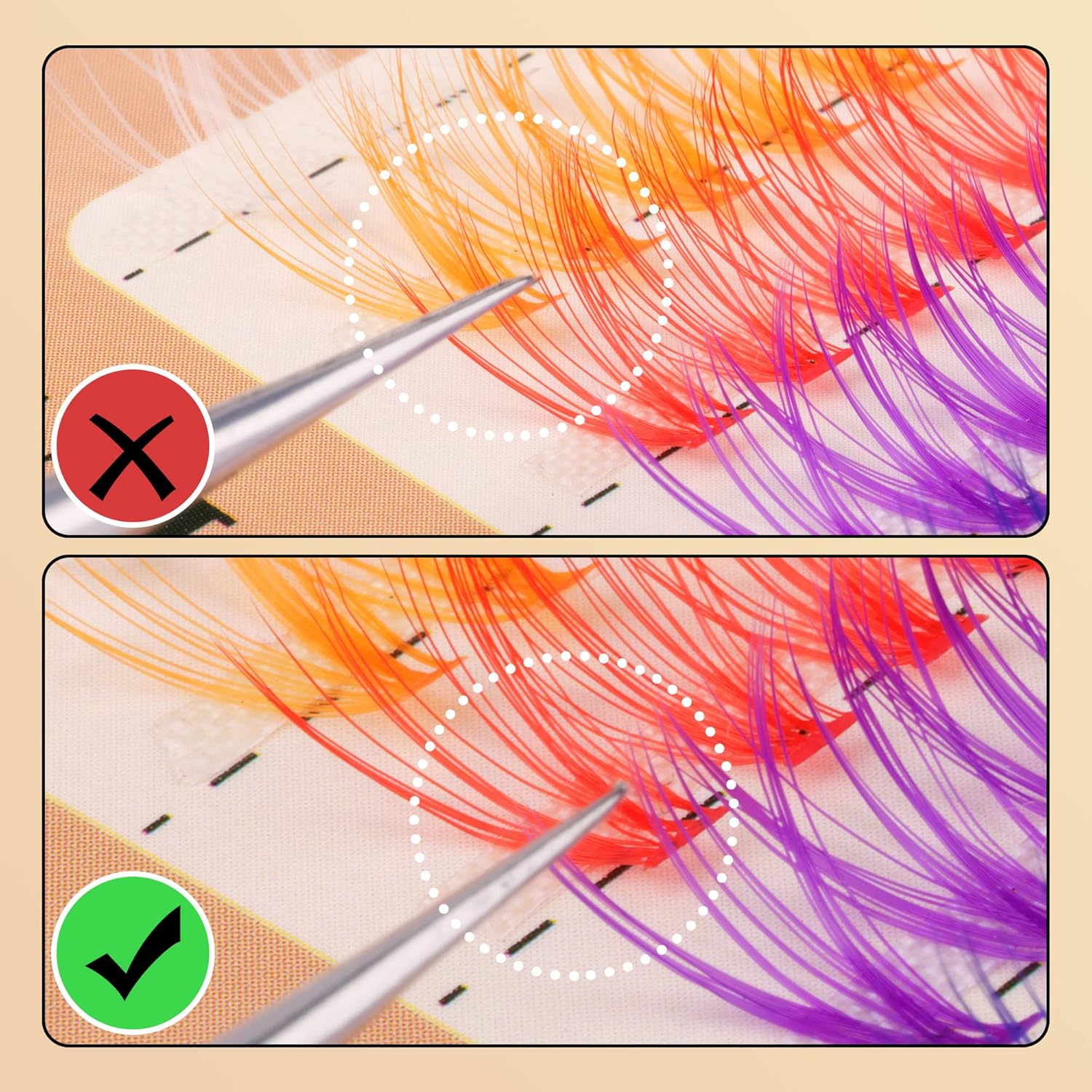 Colored Lashes Cluster Eyelashes Individual DIY Lashes Extensions 7 Colors Eye Lashes Extensions 140 PCS Clusters False Lashes DIY at Home Set Pack（14MM）-FemmiqueWomen