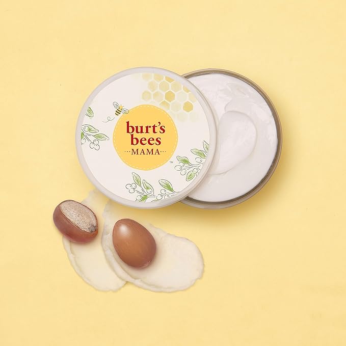 Burt's Bees Mama Belly Butter Stretch Mark Cream for Pregnancy Massages Body & Reduces Scar Appearance, Prenatal & Postnatal Tummy Skin Care, Shea Butter & Vitamin E Rich Formula, 6.5 Oz (Pack of 3)-FemmiqueWomen
