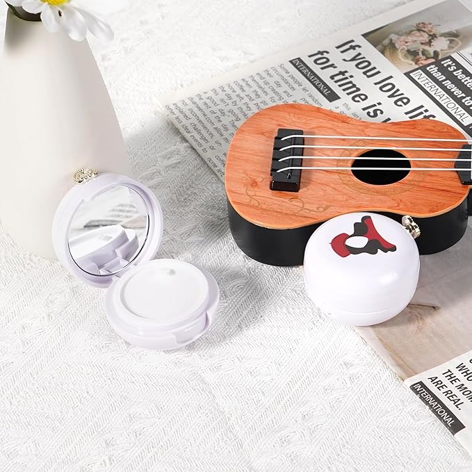 2 Pack Lip Balm Containers,Plastic Portable Empty Lip Balm Container with Mirror and Silicone Lip,Empty Lipstick Dispenser Box for Travel,Home-FemmiqueWomen