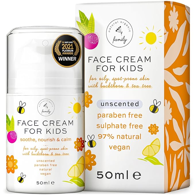 Award-Winning Kids Face Cream - Gentle & Calming Moisturizer with Natural Ingredients for Sensitive & All Skin Types - Fragrance-Free-FemmiqueWomen