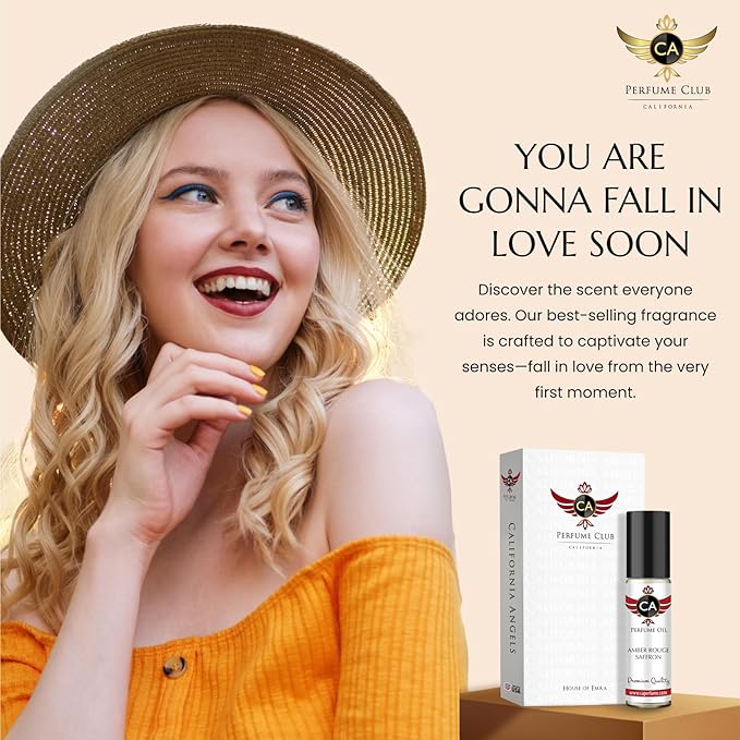 CA Perfume Amber Rouge Saffron Fragrance Body Oil For Women & Men Roll On 0.33fl oz / 10ml-FemmiqueWomen